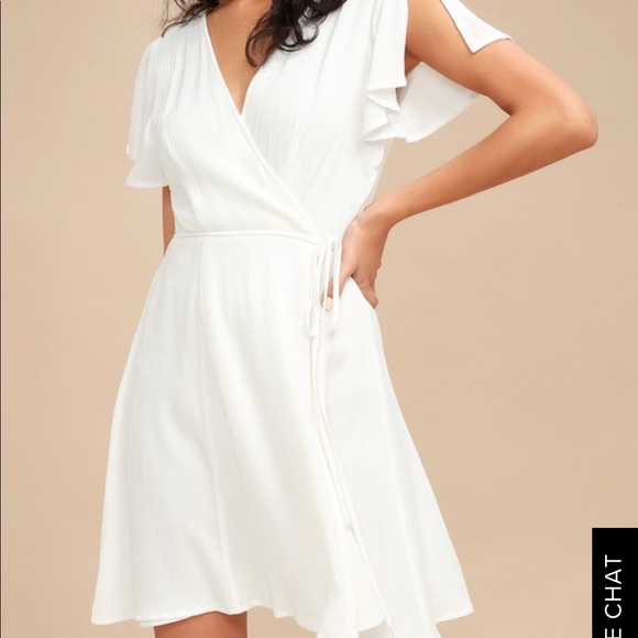 lulus white wrap dress